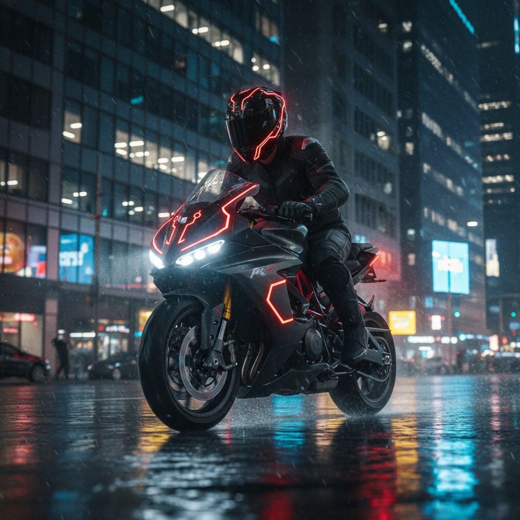 Tira LED para Casco de Moto – Iluminá tu Noche con Estilo